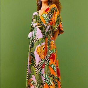 Farm Rio | Wrap Dress | Midi Dress | Multi-Color | NWT